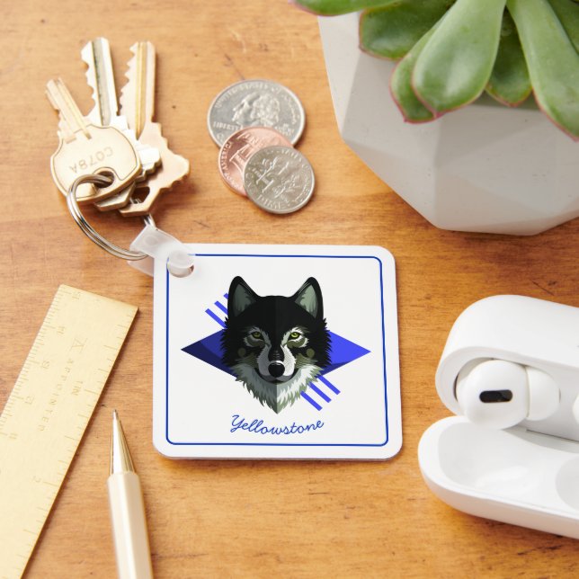 Llavero Lobo Keychain Yellowstone (Escritorio )