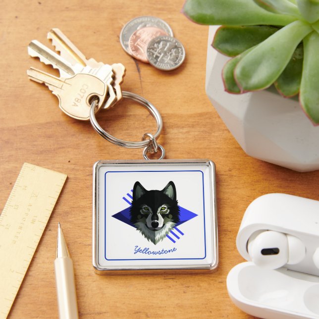 Llavero Lobo Keychain Yellowstone (Escritorio )