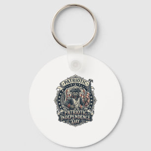 Llavero Lobo Patriota Patriótico Horror Monstruo Patriota