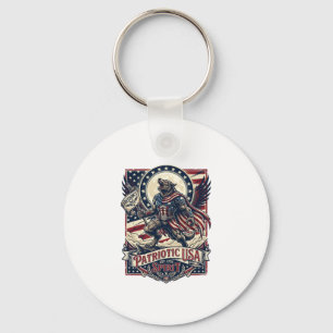 Llavero Lobo Patriota Patriótico Horror Monstruo Patriota