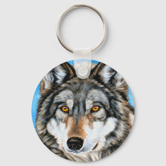 Llavero Lobo pintado
