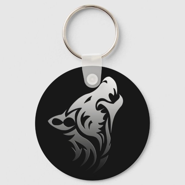 Llavero Lobo tribal (Anverso)