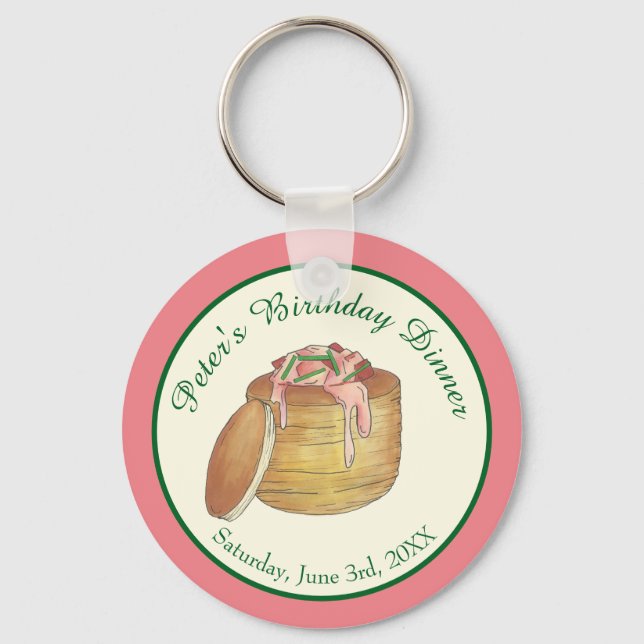 Llavero Lobster Newburg Newberg Fiesta de la cena de pesca (Anverso)