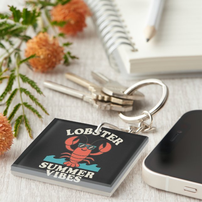 Llavero Lobster Summer Vibes – Cute Coastal Crab (Frente Derecha)