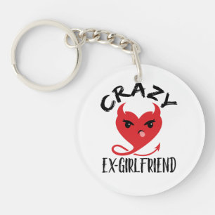Llavero Loco Ex-Girlfriend Funny Devil Red Heart
