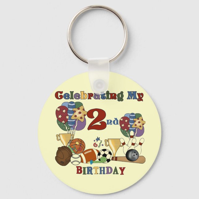 Llavero Loco para los deportes camisetas y regalos de 2º c (Anverso)