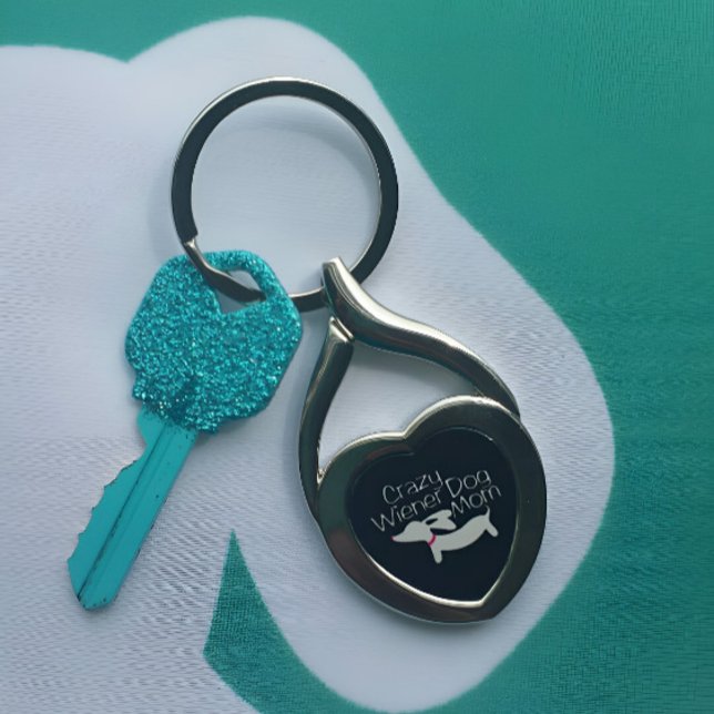 Llavero Loco Wiener (Crazy Wiener Dog Mom Key Ring)