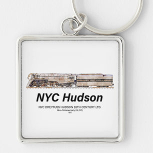 Llavero Locomotora de vapor NYC Dreyfuss Hudson. Perfil