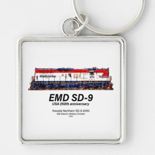 Llavero Locomotora EMD SD-9 USA 250 Aniversario Heritage