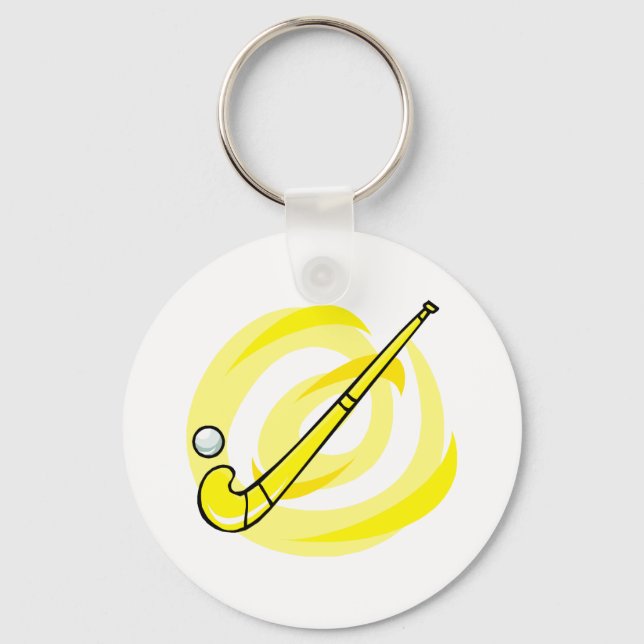 Llavero Logo amarillo de Hockey sobre hierba (Anverso)