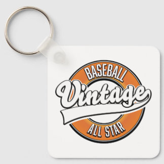 Llavero Logo de estilo vintage de béisbol.