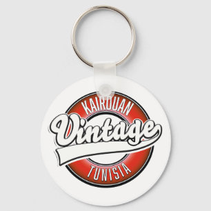 Llavero Logo de estilo vintage de Kairouan tunisia