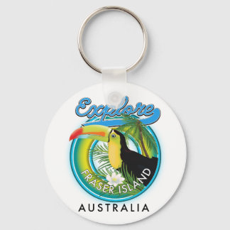 Llavero Logo de exploración de la isla Fraser Australia Po