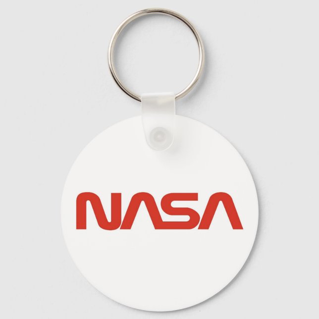 Llavero Logo de Gusano Rojo de la NASA (Anverso)