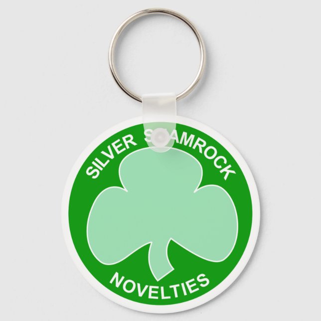 Llavero Logo de Halloween Silver Shamrock (Anverso)