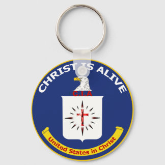 Llavero Logo de la CIA "Cristo está vivo"