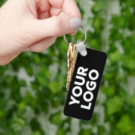 Llavero Logo de la empresa personalizado en franja negra c