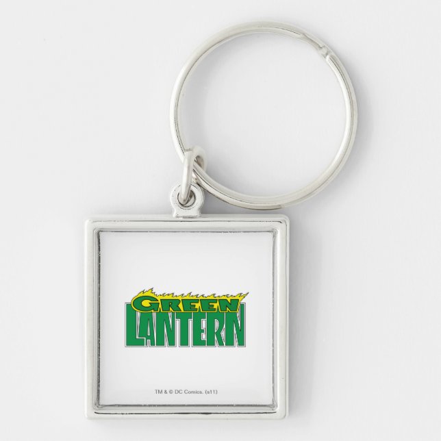 Llavero Logo de la Linterna Verde - Flamas amarillas (Frente)