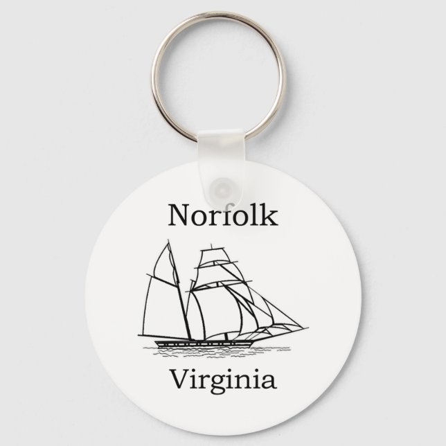 Llavero Logo de Norfolk Virginia Tall Ships (Anverso)