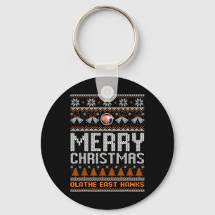 Llavero Logo de Olathe East Hawks Feliz Navidad Fea Sweet