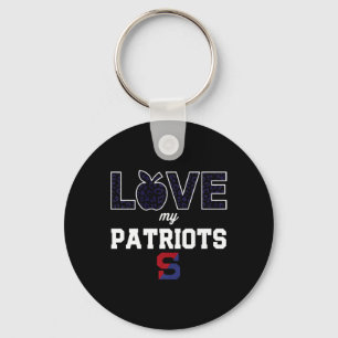 Llavero Logo de Schenectady Patriots Amo a mi equipo Su