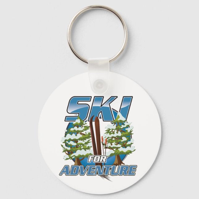 Llavero Logo de Ski para viajes de aventura (Anverso)