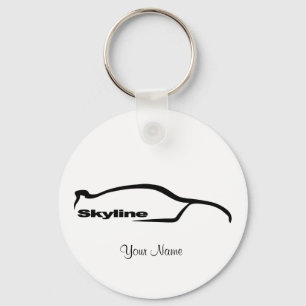 Llavero Logo de Skyline Black Silhouette