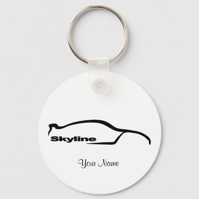 Llavero Logo de Skyline Black Silhouette (Anverso)