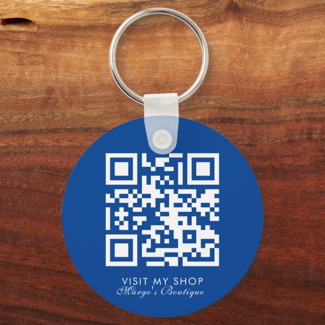 Llavero Logo de Social Media Business QR Código Boutique B (Anverso)
