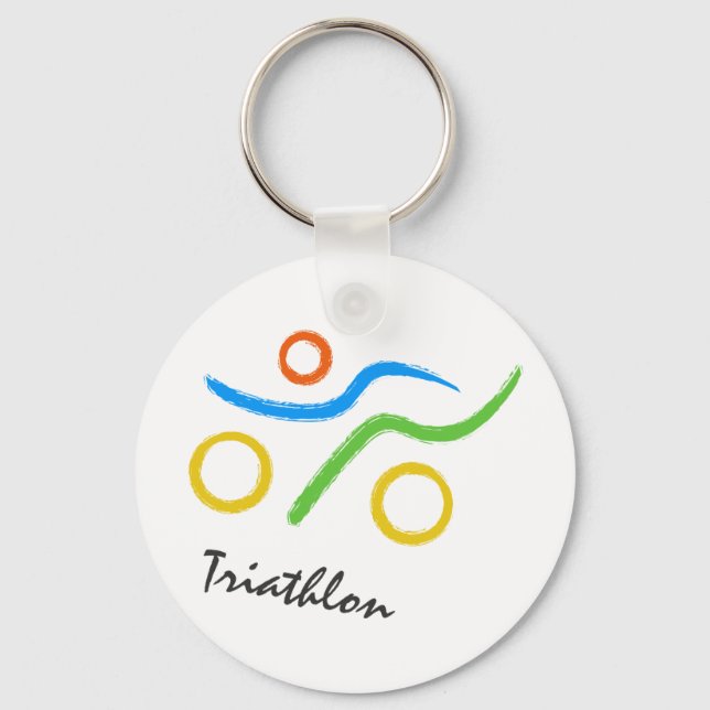 Llavero Logo de Triathlon (Anverso)