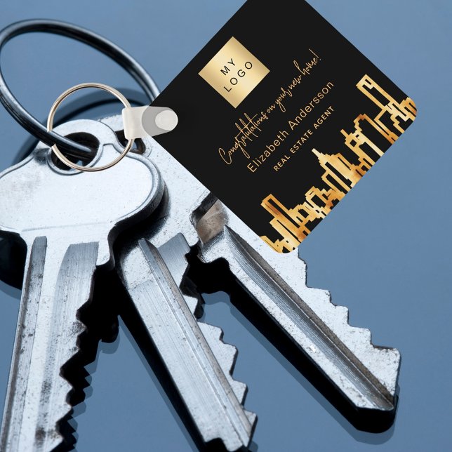 Llavero Logo del agente inmobiliario Black gold city (Subido por el creador)