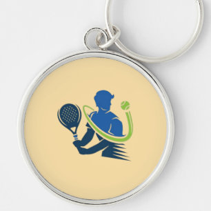 Llavero Logo del Club de Tenis - Acción dinámica, estilo d