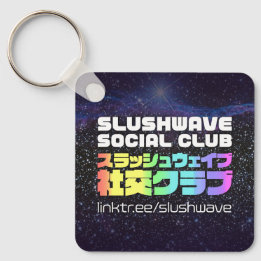 Llavero Logo del Club Social Slushwave y logo del Pueblo