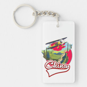 Llavero Logo del mapa de viajes de China