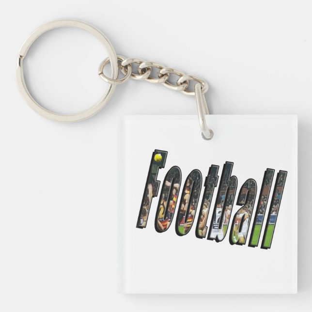Llavero Logo dimensional del fútbol, (Frente)