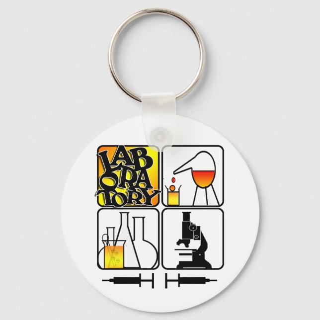 LLAVERO LOGO LABORATORIO 4 PLAZAS - ICONOS LABORATORIOS (Anverso)