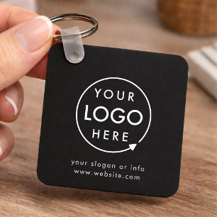 Llavero Logo Negro Minimalista Promocional Empresarial