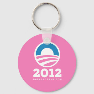 Llavero Logo "O" de Barack Obama 2012 (rosa)