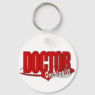 LLAVERO LOGO ONCOLOGISTA MÉDICA ROJO GRANDE