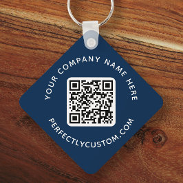 Llavero Logo personalizado de código QR texto doble cara a