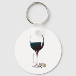 Llavero Logo personalizado de Wine Glass Art
