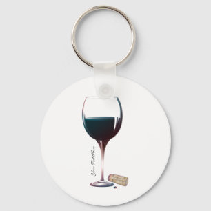 Llavero Logo personalizado de Wine Glass Art