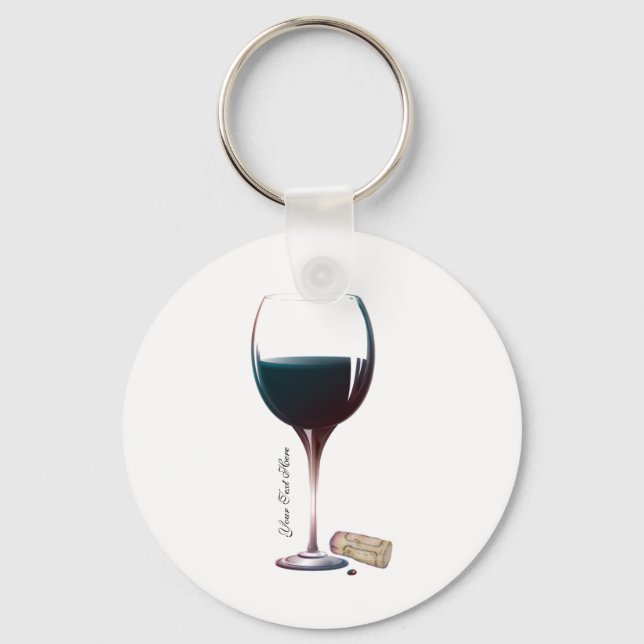 Llavero Logo personalizado de Wine Glass Art