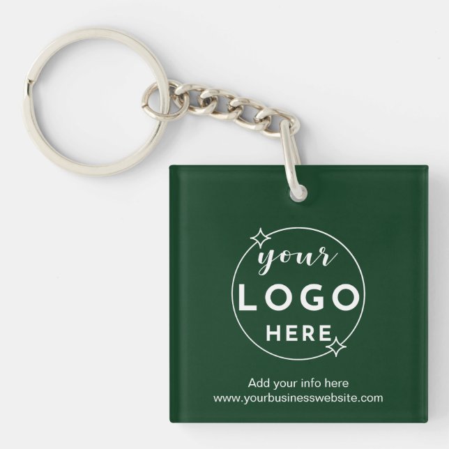 Llavero Logo profesional Minimalista Verde (Frente)