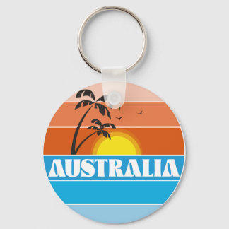 Llavero Logo retro metal de puesta de sol de los 80 austra