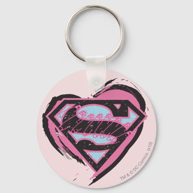 Llavero Logo rosa superchica en el corazón (Anverso)