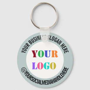 Llavero Logo Social Media Name Text Keychain Promotion