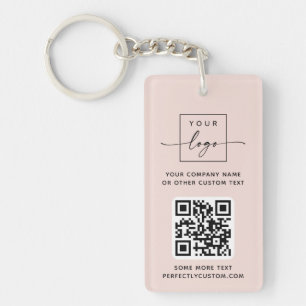 Llavero Logotipo 3 Códigos QR personalizado de texto luz d