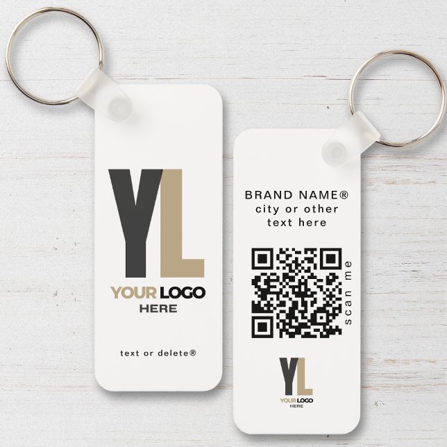 Llavero Logotipo comercial limpio y código QR, vertical de (Subido por el creador)