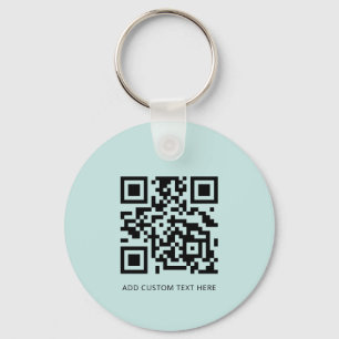 Llavero Logotipo comercial moderno Código QR Color turques